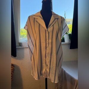 Elegant Striped Button-Down Shirt for Women